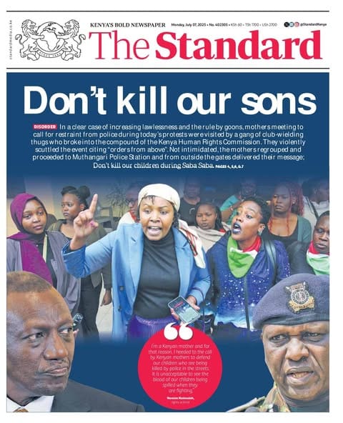 Newspaper Review: Goons Attack Women at KNCHR Buildings, As Businessmen Protect Their Premises Ahead of Saba Saba Anniversary